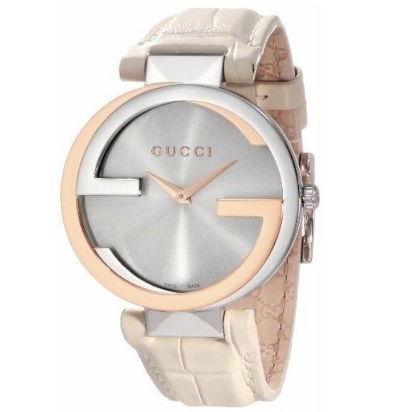🆕🔥GUCCI 18K Rose Gold&Stainless Watch YA133303 W 2 straps - Picture 2 of 9